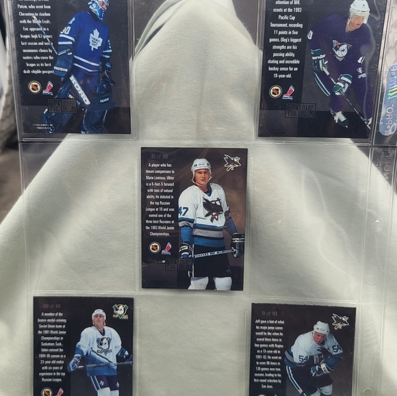 1994 Leaf Hockey Phenoms Complete Set Kariya Forsberg 1-10 NHL Cards - Picture 4 of 4